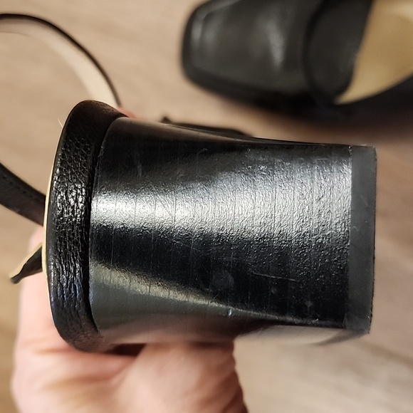 27 Edit Naturalizer Hunny Slingback Pump Shoes Black Leather Block Heel size 11 - Picture 11 of 13